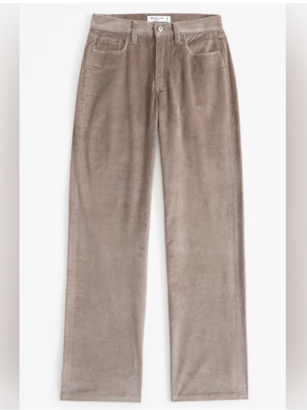 A&F Corduroy Baggy Low Rise in Taupe size 25/0 Reg